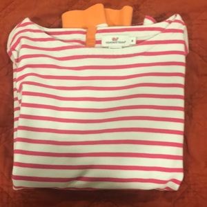Vineyard Vines pink and white striped top